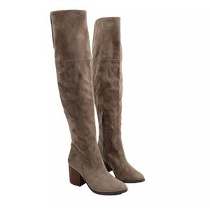BP. Luke Taupe Microfiber Almond Toe Bohemian Over the Knee Boots